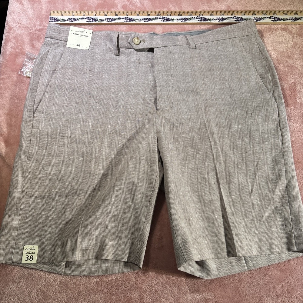 Crosby & Howard Linen Blend Men's Shorts Sz 38‎ NWT